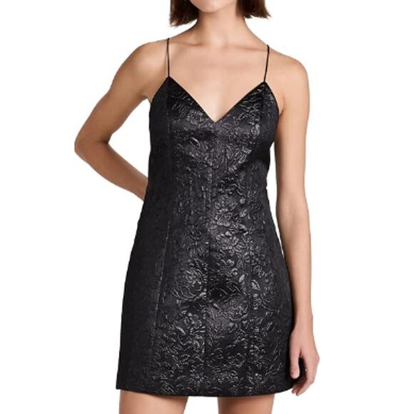 Alice + Olivia Tayla Jacquard Floral Mini Dress 0 - Picture 1 of 12